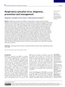 Respiratory Syncytial Virus: Diagnosis, Prevention And Management. - SORA